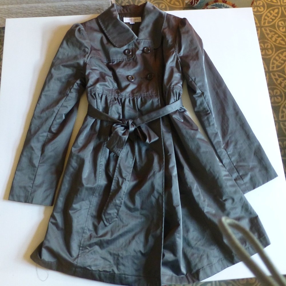 NWOT Olive Green Maternity Trench Coat